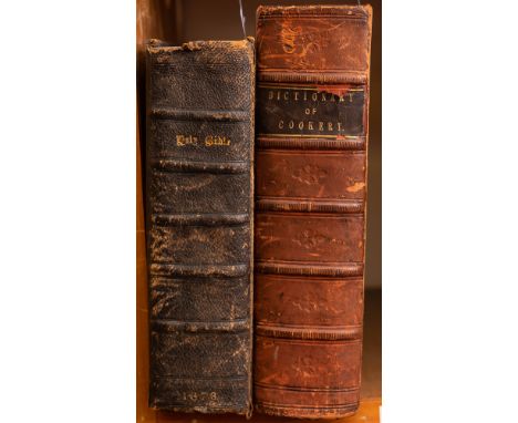 CASSELL'S Dictionary of Cookery:, with numerous engravings, 9 chromo-lithograph plates, half calf rubbed, stout 4to, Cassell 