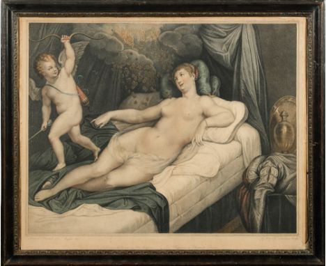 BOYDELL, John : Titian Pinxit, hand coloured mezzotint, size : 540 x 420mm, in an old frame probably laid down, 1780.