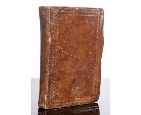 PRAYER BOOK : Manuscript prayer book, 218 pages, calf, 8vo, early 20th cent ? * a letter from the Indian Institute Library in