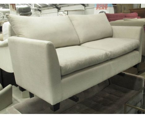 SOFA, two seater, in natural fabric, by Kelly Hoppen 174cm x 84cm.