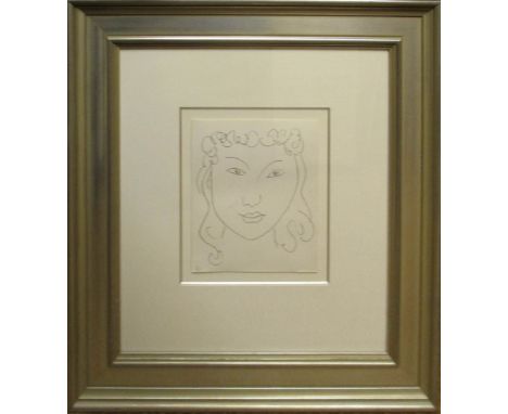 HENRI MATISSE 'Portrait: Les miroirs profonds', original lithograph printed on Velin superieur, Paris, Mourlot, 1947, edition