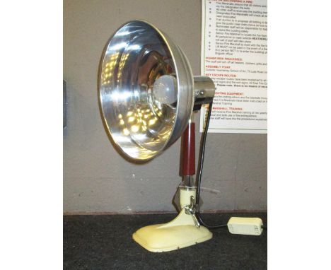 CONVERTED PIFCO MANNER HEAT LAMP, 40cm H (slight faults).