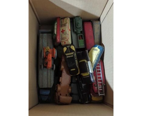 A quantity of diecast vehicles including military vehicles, Dinky 301 Field Marshall tractor, Corgi Chevrolet Impala also som
