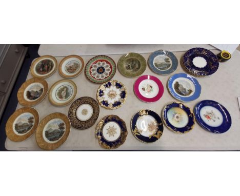 A collection of 19th century porcelain and ceramic plates to include Comport, Aynsley, Royal Doulton, Pratt Ware etc Location