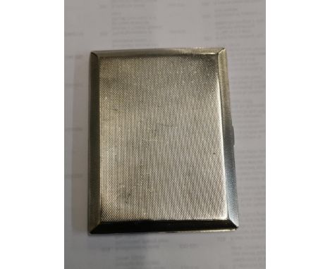An early 20th century silver card case with engine turned design 155g Location: Cab 