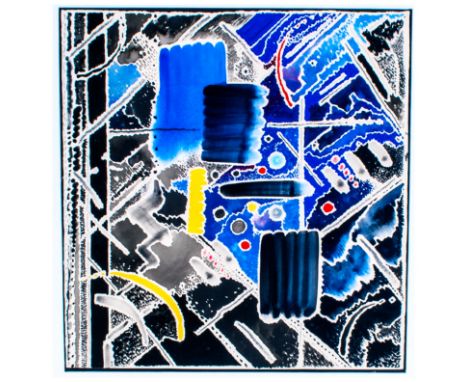 K. Kobenhavn Swedish Abstract Artist, Well Executed Watercolour. Mounted. Size 20 x 21 Inches. Dated 1980.