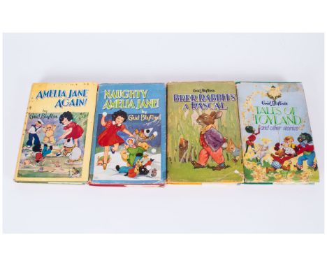 Enid Blyton 4 Vintage Editions, Amelia Jane Again 1969, Brer Rabbints A Rascal 1965, Naughty Amelia Jane 1969 & Tales Of Toyl