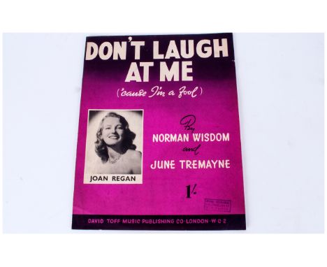 Vintage Norman Wisdom Sheet Music - Don't Laugh at Me, Cause I'm a Fool. 