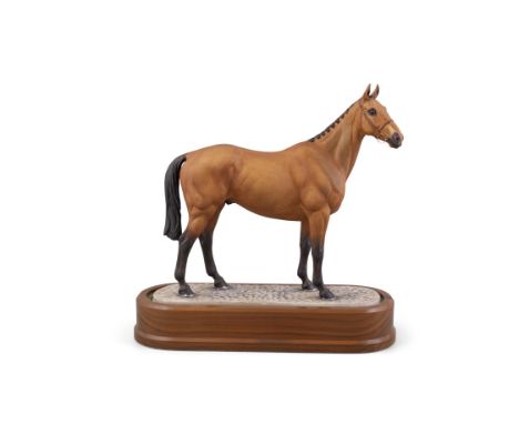 A ROYAL WORCESTER PORCELAIN MODEL OF ARKLE, 1967, MODELLED BY DORIS LINDERedition 494/500, with framed certificate, with base