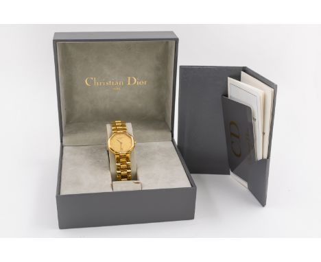 A DIOR WATCH AND FOUR OTHERS (5)Comprising; a Christian Dior gilt metal bracelet wristwatch, the signed gilt octagonal dial w