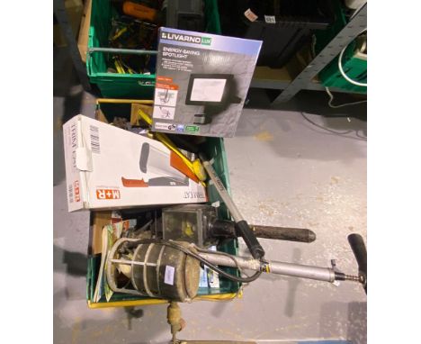 Tray of mixed hand tools to include chisels, spanners etc. Not available for in-house P&amp;P 
