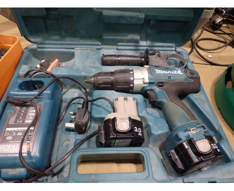 Makita 84141 cordless drill with battery and charger. All electrical items in this lot have been PAT tested for safety and ha