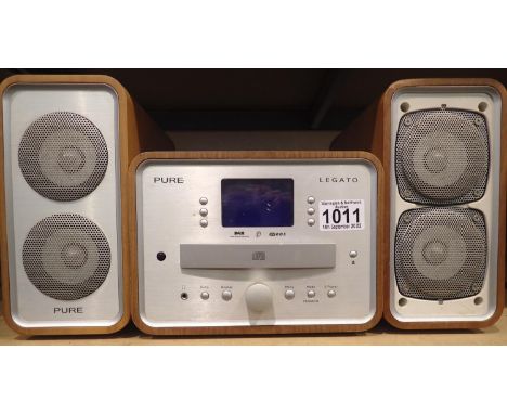 Pure Legato CD40 CD/DAB radio with a pair of matching Pure speakers 6ww 30 watt. Not available for in-house P&amp;P 