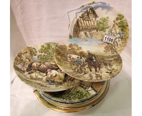 Thirteen collectors plates including Wedgwood, Royal Doulton etc. Not available for in-house P&amp;P 