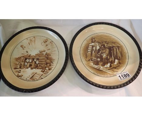 Two Grimwades Bruce Bairnsfather great war dinner plates. Not available for in-house P&amp;P 