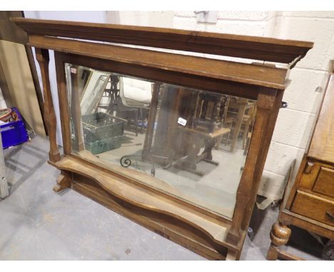 Large overmantel mirror, 160 x 100 cm. Not available for in-house P&amp;P 