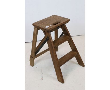 Vintage set of pine dresser steps 