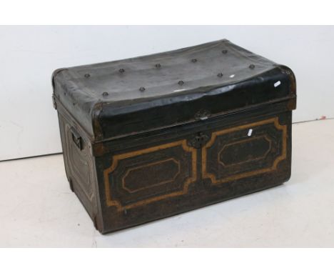 Victorian Tin Trunk, 75cms long 