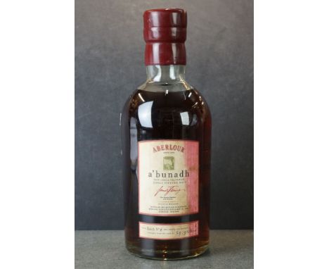 A sealed bottle of Aberlour single malt scotch whisky, batch No.6. 