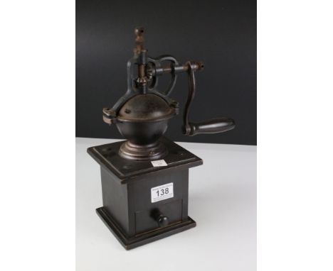 Vintage ebonized coffee grinder 