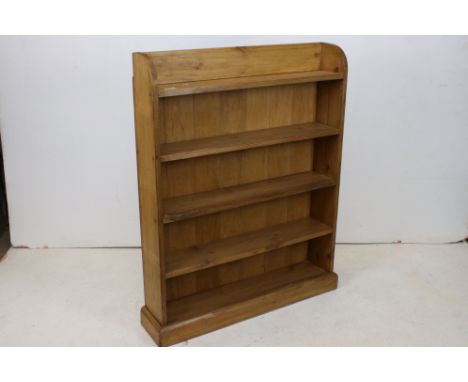 Vintage pine open bookcase 