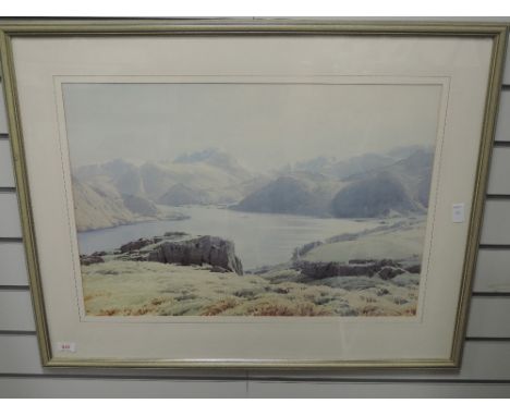 A print, after William Heaton Cooper, Lakes landscape, 45 x 64cm, plus frame and glazed