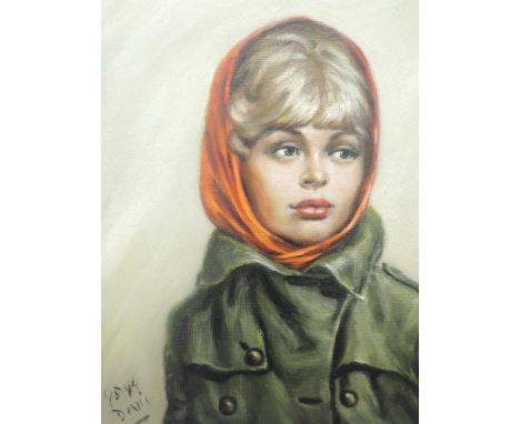 An oil painting on board, Davis, Tracy, 60 x 50cm, a print, Great Western, 40 x 55cm, plus frame and glazed, an oil painting 