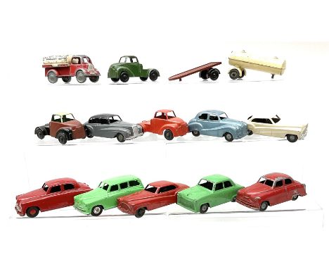 Jordan &amp; Lewden/River Series - thirteen unboxed and playworn die-cast models comprising tanker lorry; flat-bed lorry; mil