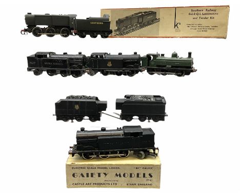 Gaiety '00' gauge - electric 0-6-2 Pannier Tank locomotive, cast British Railways No.46917, boxed; another lacking motor; a s