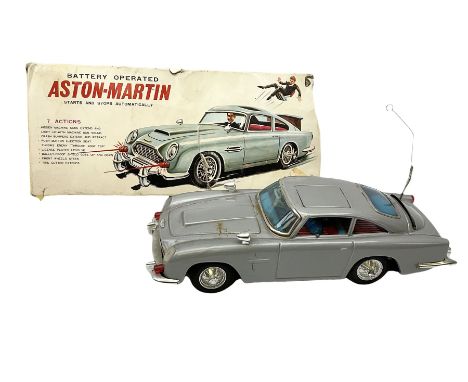 Gilbert Aoshin (Japan) James Bonds Aston Martin DB5 as seen in �Goldfinger and Thunderball� battery operated (untested) Tinpl