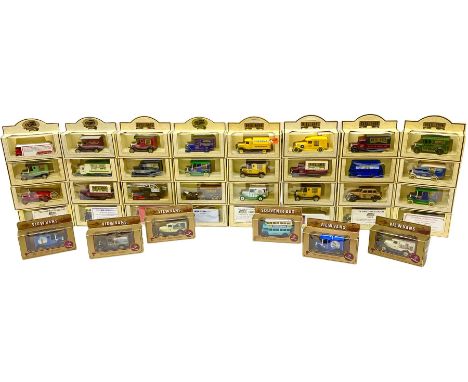 Thirty-eight modern die-cast promotional and advertising models by Lledo including View Vans and Souvenir Bus etc; all boxed 