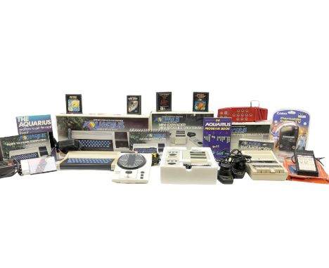 Mattel Aquarius Home Computer System c1982/3, with Mini-Expander, Data Recorder and 16K Memory, all boxed, and two instructio