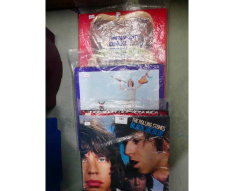 Rolling Stones vinyl Lp's; Some Girls 1978 stereo slide sleeve, Black &amp; Blue gatefield 1976, &amp; Love You Live gatefiel