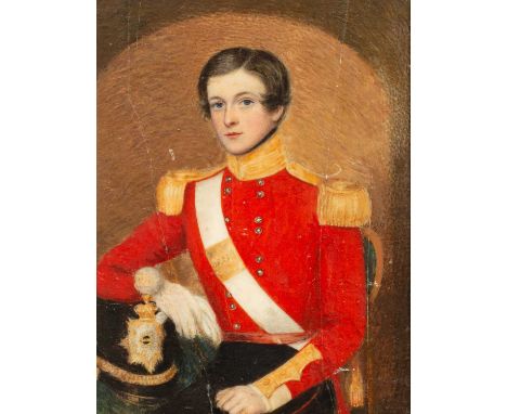 English School, 19th Century Portrait Miniature of Captain Charles Henry Marillier (1835-1875) watercolour on ivory, 12cm x 1