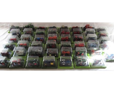 Approximately 48 Hachette die cast model tractors all in original packaging