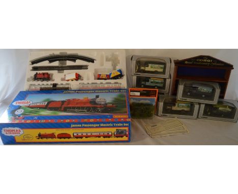 Thomas &amp; Friends James Passenger Electric Train Set (incomplete including missing locomotive), 6 Royal Anniversary die-ca