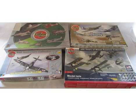 4 Airfix model kits - Commemorative gift set 90 years of Fighters, 50th Anniversary Collection, Royal Air Force 90th annivers