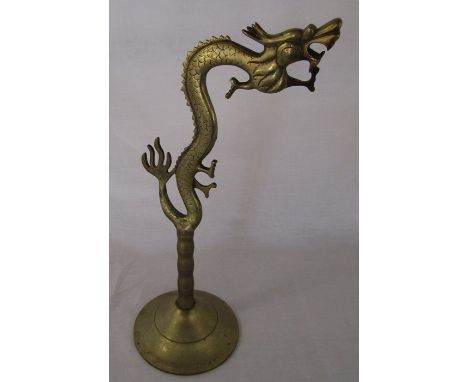 Chinese style brass dragon lamp base H 44 cm