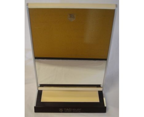 TAG Heuer mirror on stand Ht 35cm W 26cm&nbsp;