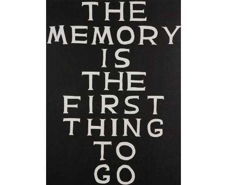 David Shrigley (British 1968-), 'The Memory Is The First Thing To Go', 2022, Linocut on Someset 300 gr paper, signed, dated a