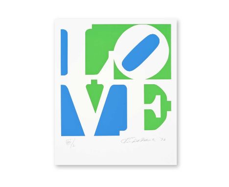 Robert Indiana (American 1928-2018), 'Book Of Love', 1996, offset lithograph on fine art paper, signed, dated and numbered in