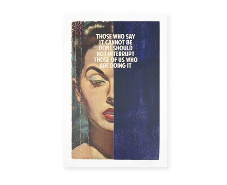 Connor Brothers (British Duo), 'Those Who Say It Cannot Be Done', 2019, giclee with silkscreen varnish on wove paper, signed,