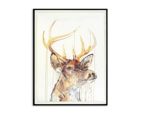 Dave White (British 1971-), 'Stag IV', 2015, silkscreen with diamond dust on 410gms Somerset tub paper, signed and numbered f