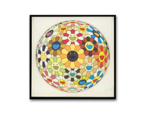 Takashi Murakami (Japanese 1962-), 'Flower Ball (3D) Sunflower', 2011, offset lithograph on wove paper, signed and numbered f