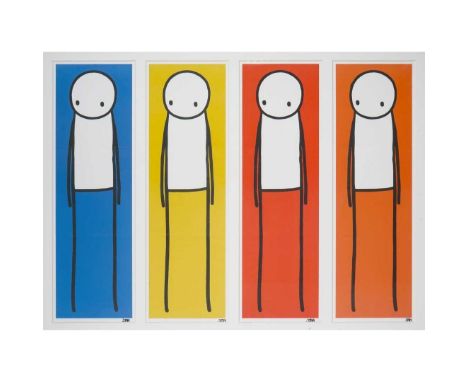 Stik (British), 'Standing Figure (UK Big Issue)', 2013, a complete set of four offset lithographs in colours on paper, all si