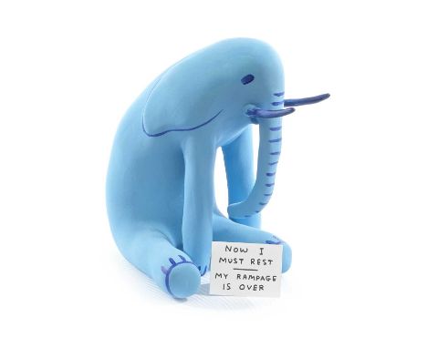 David Shrigley (British 1968-), 'I Must Rest My Rampage Is Over', 2022, limited edition ceramic multiple, numbered from an ed
