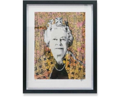 Endless (British), 'Lily Vuitton (Gold Edition)', 2017, mixed media with acrylic and spray-paint on 300gsm art paper, signed 
