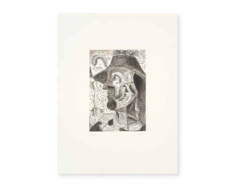 George Condo (American 1957-), 'Untitled', 1989, three etchings on Hahnemühle paper, all signed and numbered 14/55 in pencil,