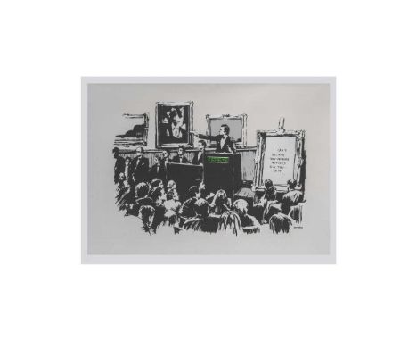 Banksy (British 1974-), 'Morons', 2006, screen print in colours on Arches paper, numbered from an edition of 500 in pencil, p