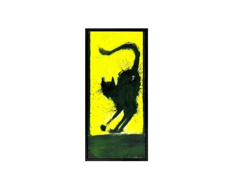 Richard Hambleton (Canadian 1952-2017), Shadow Cat', 2004, unique oil on canvas, signed and dated recto, signed and dated twi